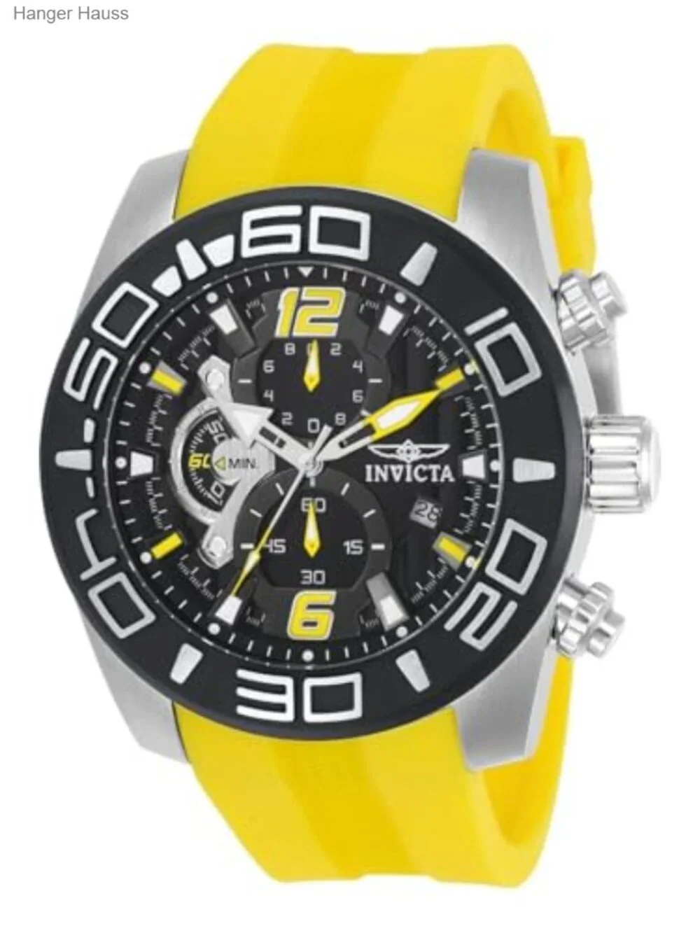 Men's Quartz Wrist Watch, Stainless Steel Case with Silicone Band, 100m Water